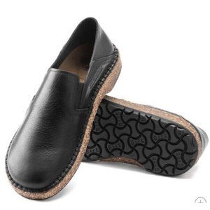 Birkenstock Callan Natural Black Leather Loafers Women Size 11 W Mens 9